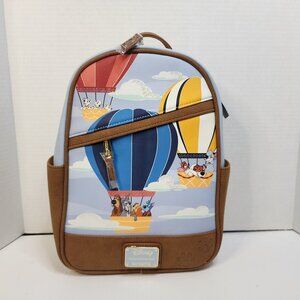 Disney Loungefly Dogs With Hot Air Balloons Mini Backpack Brand New with Tags!